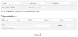 USA Buying Agent: New Order Account & Shipping Information